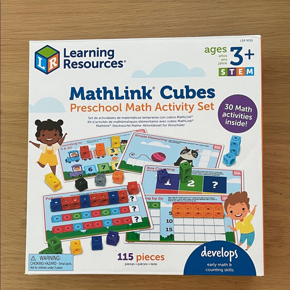 Learning Resources MathLink Cubes Activity Set for Kids